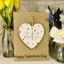 Personalised Valentines Card And Heart Red Keepsake, thumbnail 4 of 5