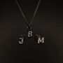 Hammered Initial Pendant Necklace For Men, thumbnail 3 of 11