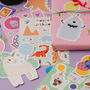 Personalised Unicorn Birthday Card With Stickers, thumbnail 8 of 8