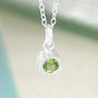 Peridot August Birthstone Sterling Silver Necklace, thumbnail 1 of 4
