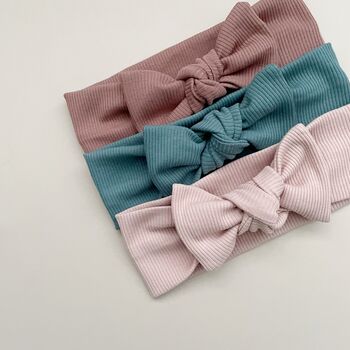 Topknot Bow Headband Ribbed Essential Set, 5 of 5