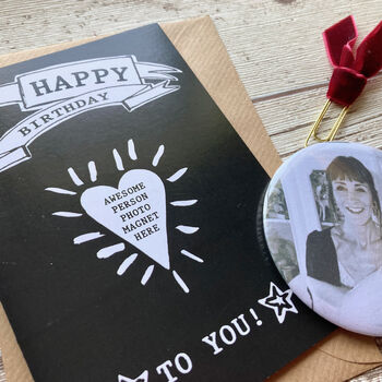 Personalised Happy Birthday Photo Magnet Card, 2 of 4