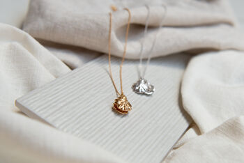Gaia 18ct Gold Vermeil Oyster Shell And Pearl Necklace, 9 of 9
