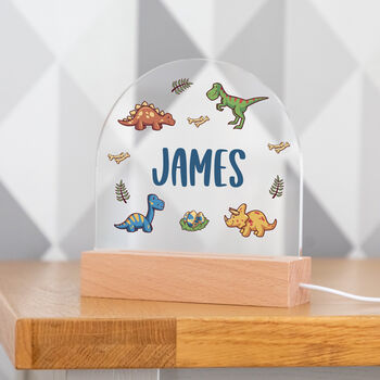 Personalised Dinosaur Night Light For Children, 2 of 7