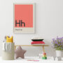 Personalised Colour Swatch Initial Name Art Print, thumbnail 7 of 10