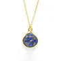 18k Gold Vermeil Plated Lapis Lazuli Necklace, thumbnail 4 of 5