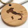 Personalised Special Destination Map Wooden Keyring, thumbnail 2 of 5