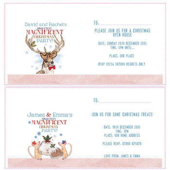 Personalised 'Christmas Party' Invitations, 5 of 5