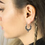 Sterling Silver Moroccan Hoops, thumbnail 3 of 4