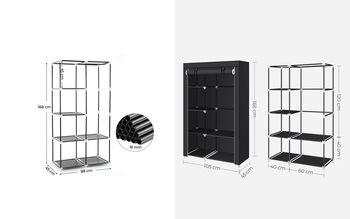 Adjustable Fabric Wardrobe Storage Organiser, 2 of 8