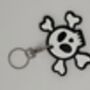 Monochrome Skull And Crossbones Keyring, thumbnail 3 of 3