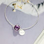 Personalised Silver Amethyst Bracelet, thumbnail 3 of 10