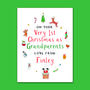 Personalised Baby 1st Christmas As Grandparents Card, thumbnail 2 of 2