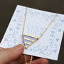 Striped Enamel Triangle Necklace, thumbnail 3 of 7