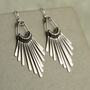 Art Deco Silver Chandelier Fringe Earrings, thumbnail 5 of 5