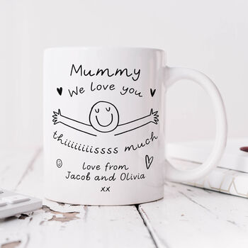 Personalised Mug 'Mummy Love You This Much', 2 of 4