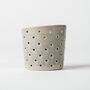 Handmade Grey Ceramic Candle Lantern Tealight Holder, thumbnail 1 of 4