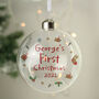 Baby's First Christmas Custom Glass Bauble, thumbnail 3 of 3