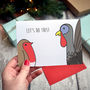 Funny Turkey And Robin Christmas Card Pack, thumbnail 2 of 2