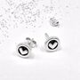 Christmas Poem Sterling Silver Love Heart Stud Earrings, thumbnail 2 of 8