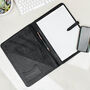 Black And White Pony Hair Leather A4 Document Holder, thumbnail 2 of 7