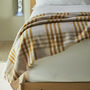Check Wool Throw In Mustard, thumbnail 2 of 4