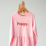 Valentines Personalised Embroidered Name Sweater Dress, thumbnail 6 of 11