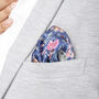 Silk Pocket Square Hand Painted Garden Glimpses, thumbnail 2 of 3