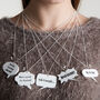 Personalised Comic Style Speech Bubble Name Necklace, thumbnail 2 of 2