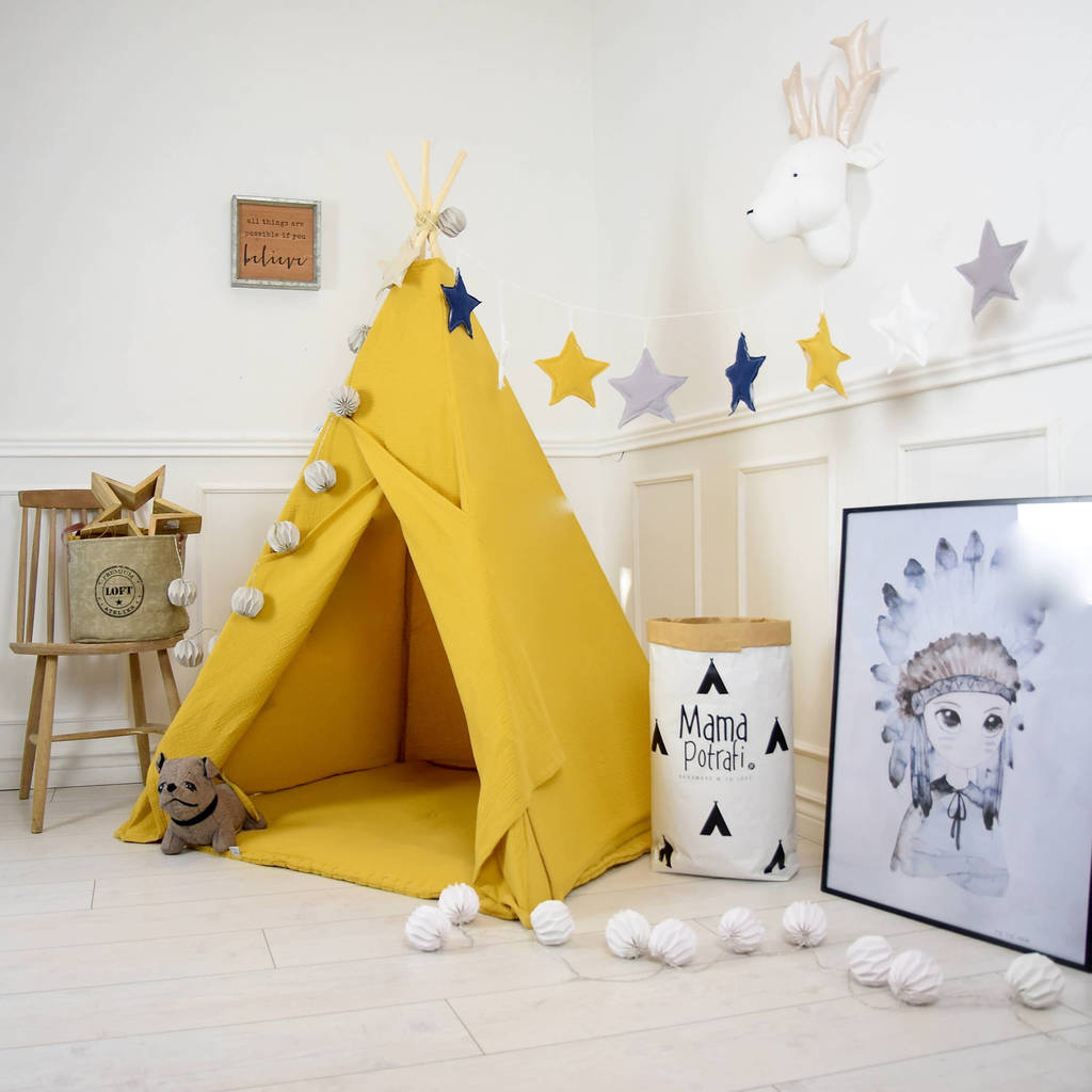 Mustard Muslin Teepee By Grattify