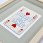 Two Hearts Beat As One Vintage Playing Card Print, thumbnail 6 of 7