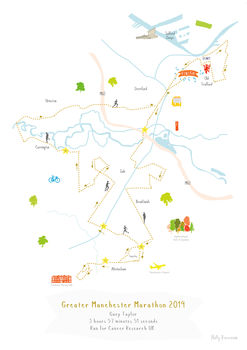 Greater Manchester Marathon Route Map Print, 6 of 6
