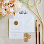 Gold Splendour Wedding Save The Date Cards, thumbnail 1 of 6