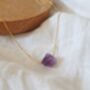 Amethyst 14k Gold Plated Necklace For Clarity And Calm, thumbnail 4 of 6