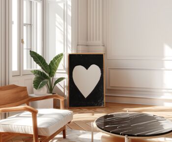 Black Heart Print, 3 of 5