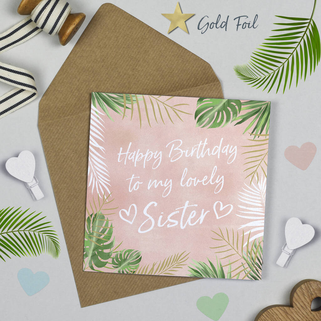 California Sister Birthday Card