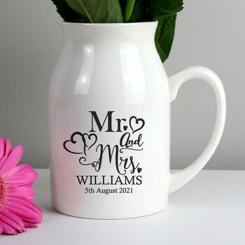 Personalised Flower Pot Jug For Wedding Or Newlyweds, 2 of 2