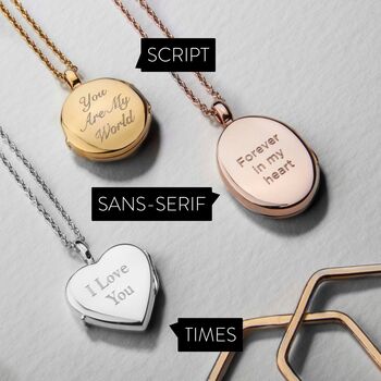 Personalised 18 K Gold Plated Full Scroll Heart Locket, 12 of 12