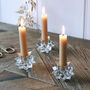 Star Glass Candleholder With Gold Rim, thumbnail 1 of 2