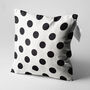 Black Polka Dot Themed Cushion Cover, thumbnail 3 of 7