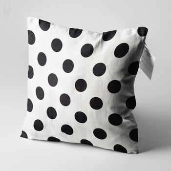 Black Polka Dot Themed Cushion Cover, 3 of 7