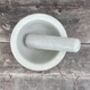 White Marble With Gold Mortar And Pestle, thumbnail 3 of 3