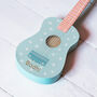 Personalised Pastel Blue Engraved Starry Toy Guitar, thumbnail 4 of 4