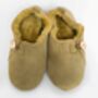 Sheepskin Slippers Olive 100% Real Fur Hand Crafted, thumbnail 7 of 7
