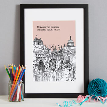 Personalised London Graduation Gift Print, 8 of 9