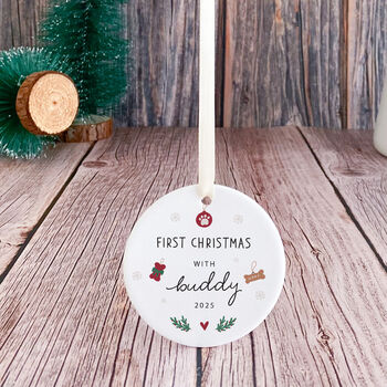 Pet First Christmas Gift Ceramic Ornament, 7 of 7