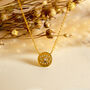 Evil Eye Coin Necklace, Minimalist Jewellery, thumbnail 1 of 5