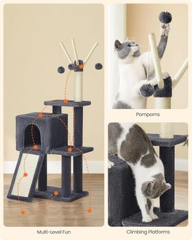 Cat Tree Cat Tower Scratching Post Stand, 3 of 9