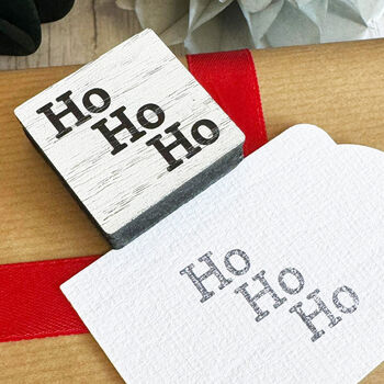Square Ho Ho Ho Stamp Christmas Stamp Craft, 6 of 6