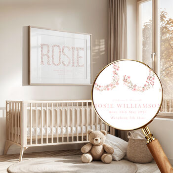Personalised Name Birth Print, 2 of 7